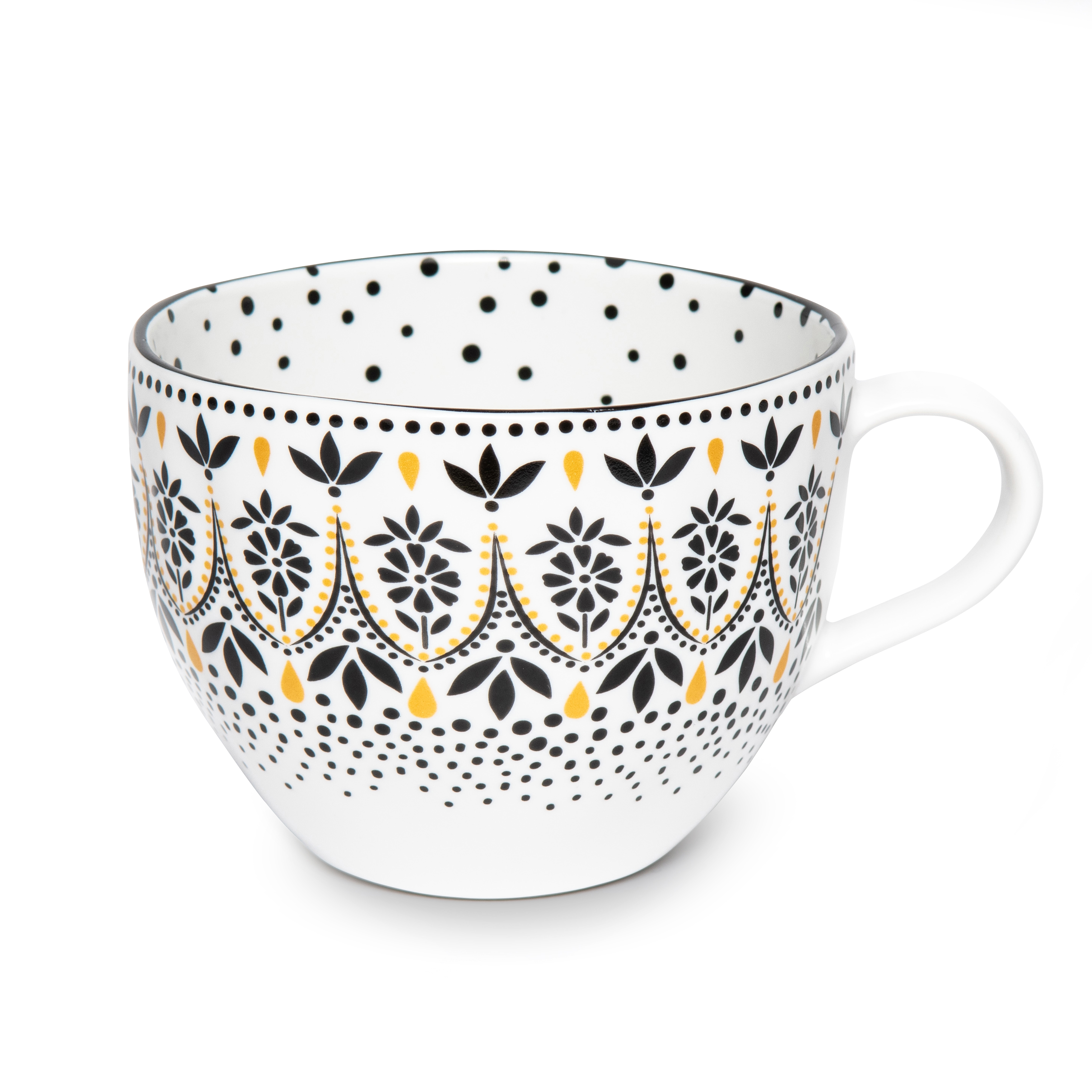 Sara Miller Artisanne Noir Mug, Mandala image number null